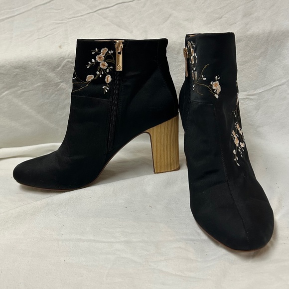 Nanette Lepore Floral Heeled Boots - Picture 3 of 4